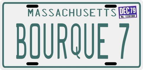 Ray Bourque Boston Bruins Hockey #7 1979 License plate