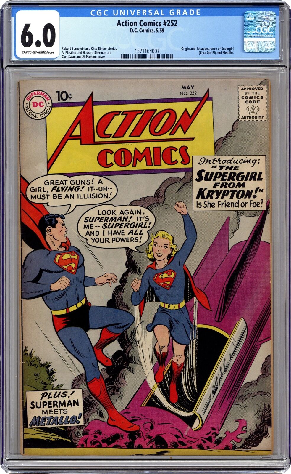 Action Comics #252 CGC 6.0 1959 1571164003 1st app. Supergirl