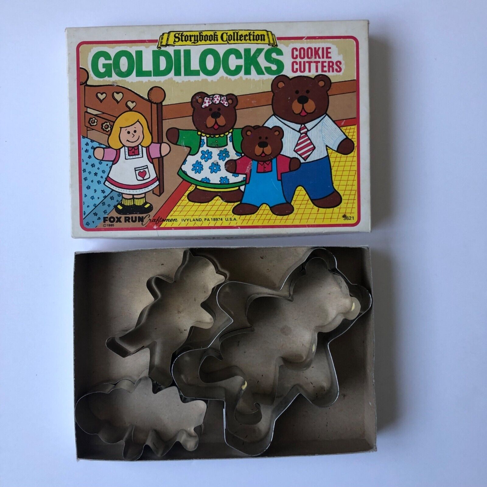 Vintage Goldilocks Teddy Bears 4 Cookie Cutters Box Storybook Collection 1985