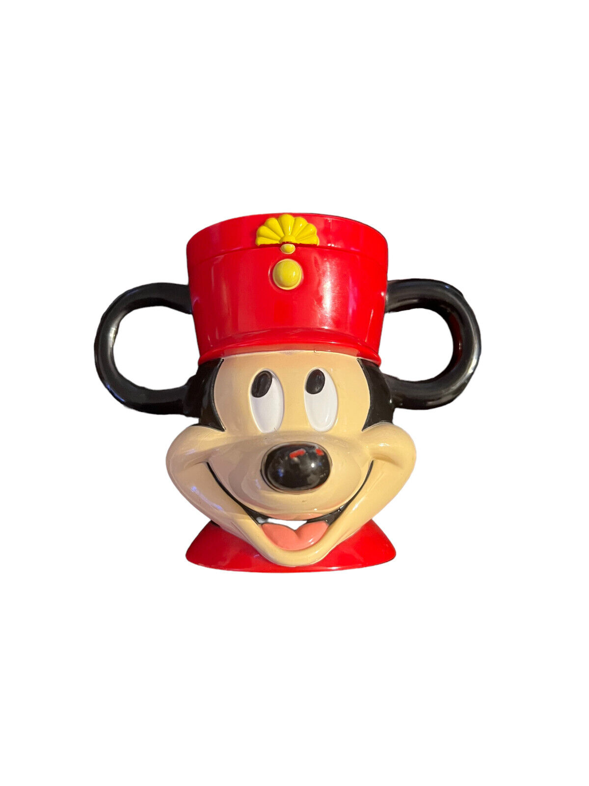 Mickey Mouse Mug Disney On Ice Band Leader Souvenir 1988 Vintage Cup Flip Top