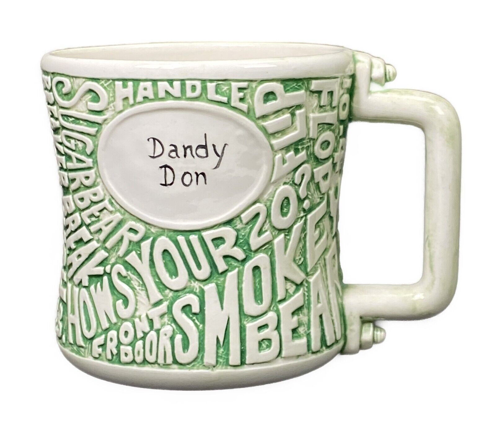 Dandy Don Trucker Cup CB Radio Slang Handles Ceramic Mug by Toni