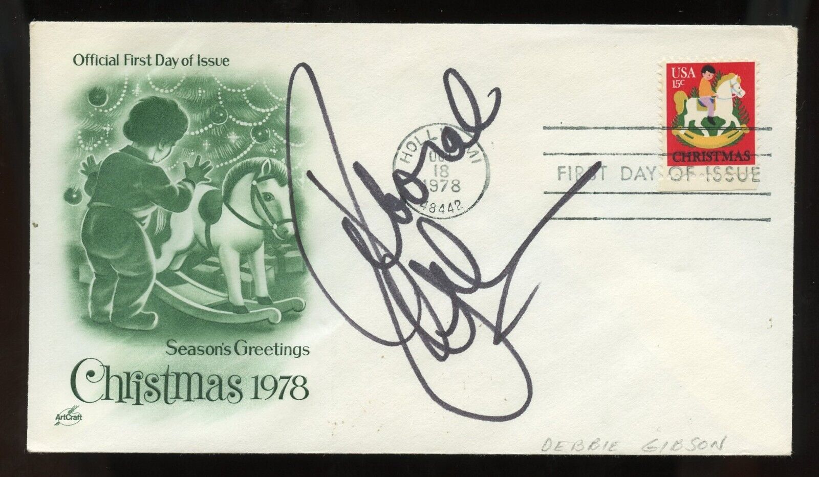 Debbie Gibson signed autograph Singer Songwriter Out of The Blue First Day Cover