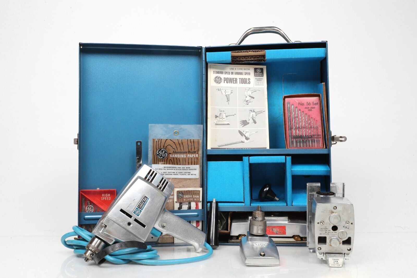 Vintage General Electric GE Power Tool Kit, 3 tools