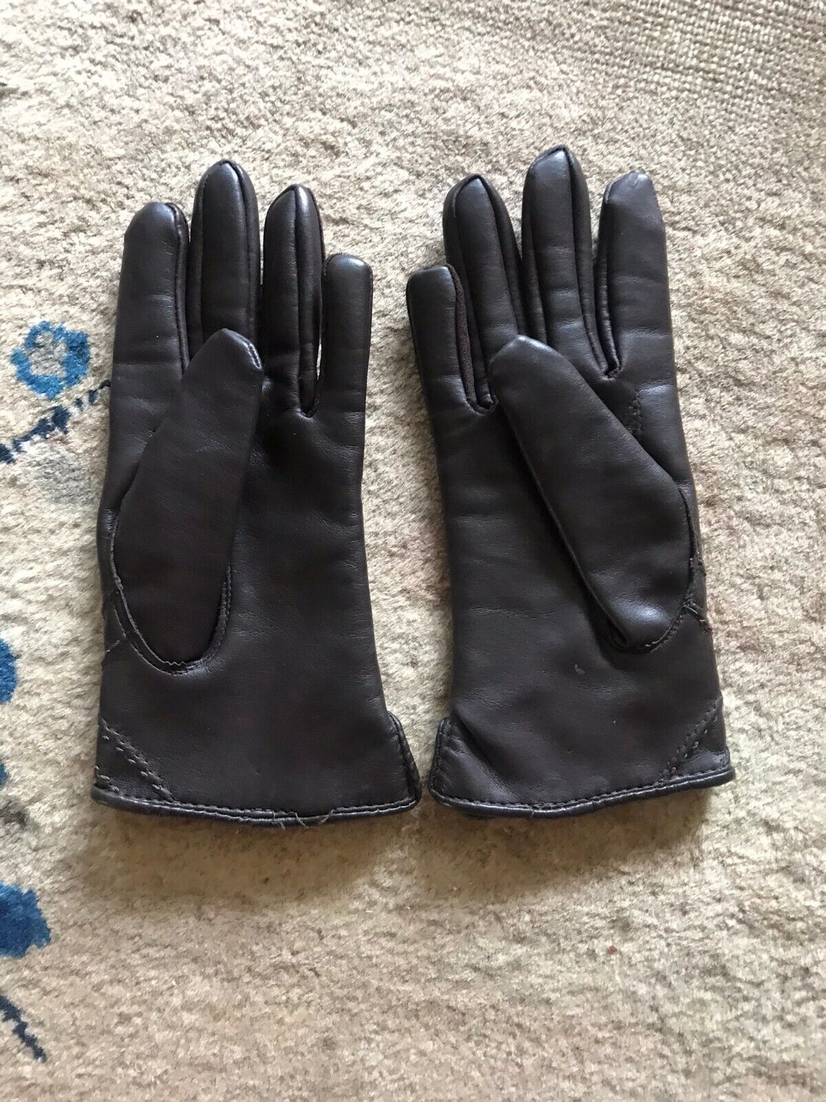 Vintage Women's Avon Novahide  Gloves Size B Fits 7.5 - 8.5 Color Brown