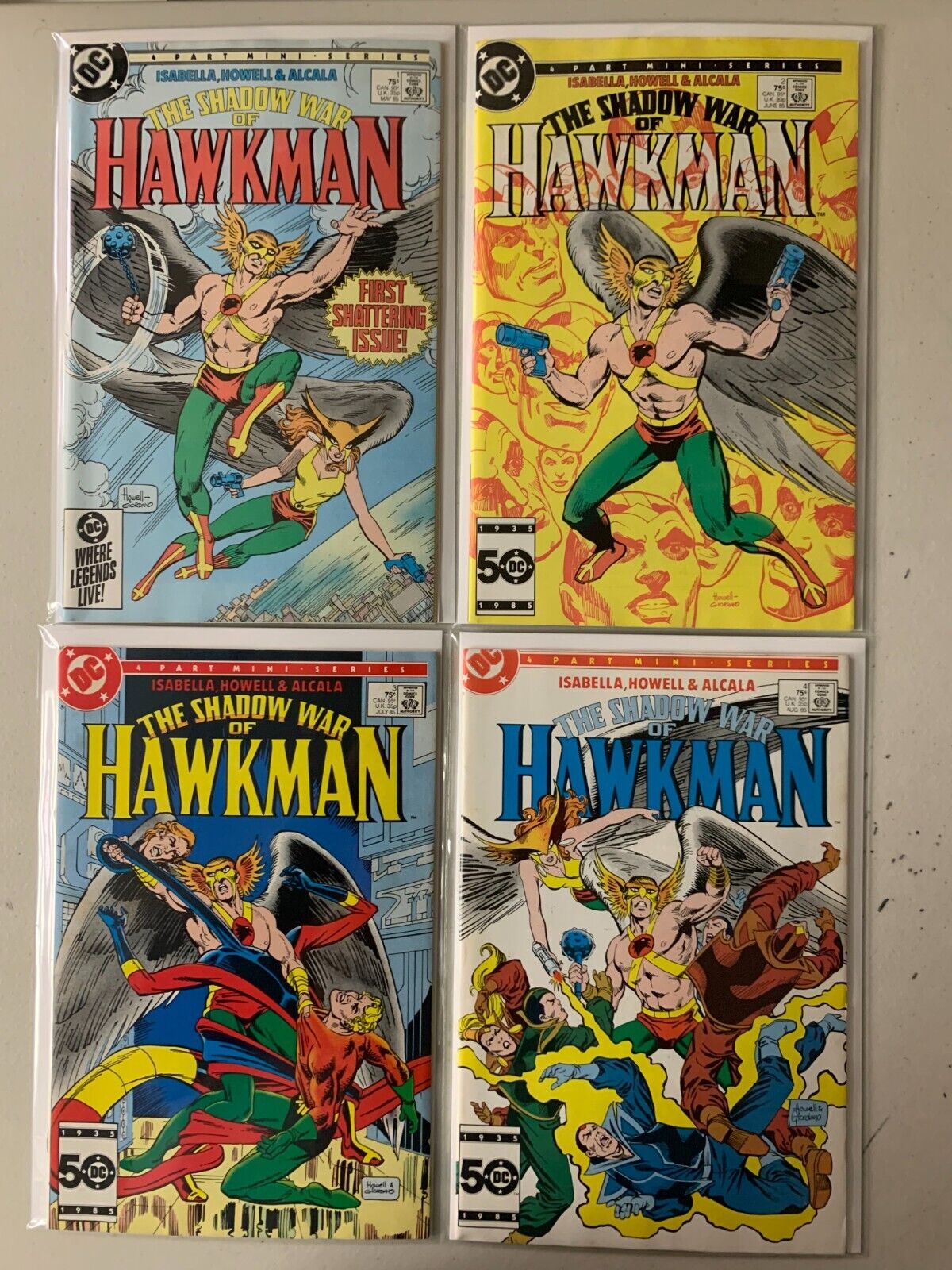 Hawkman set #1-4 4 diff 6.0 (1985)