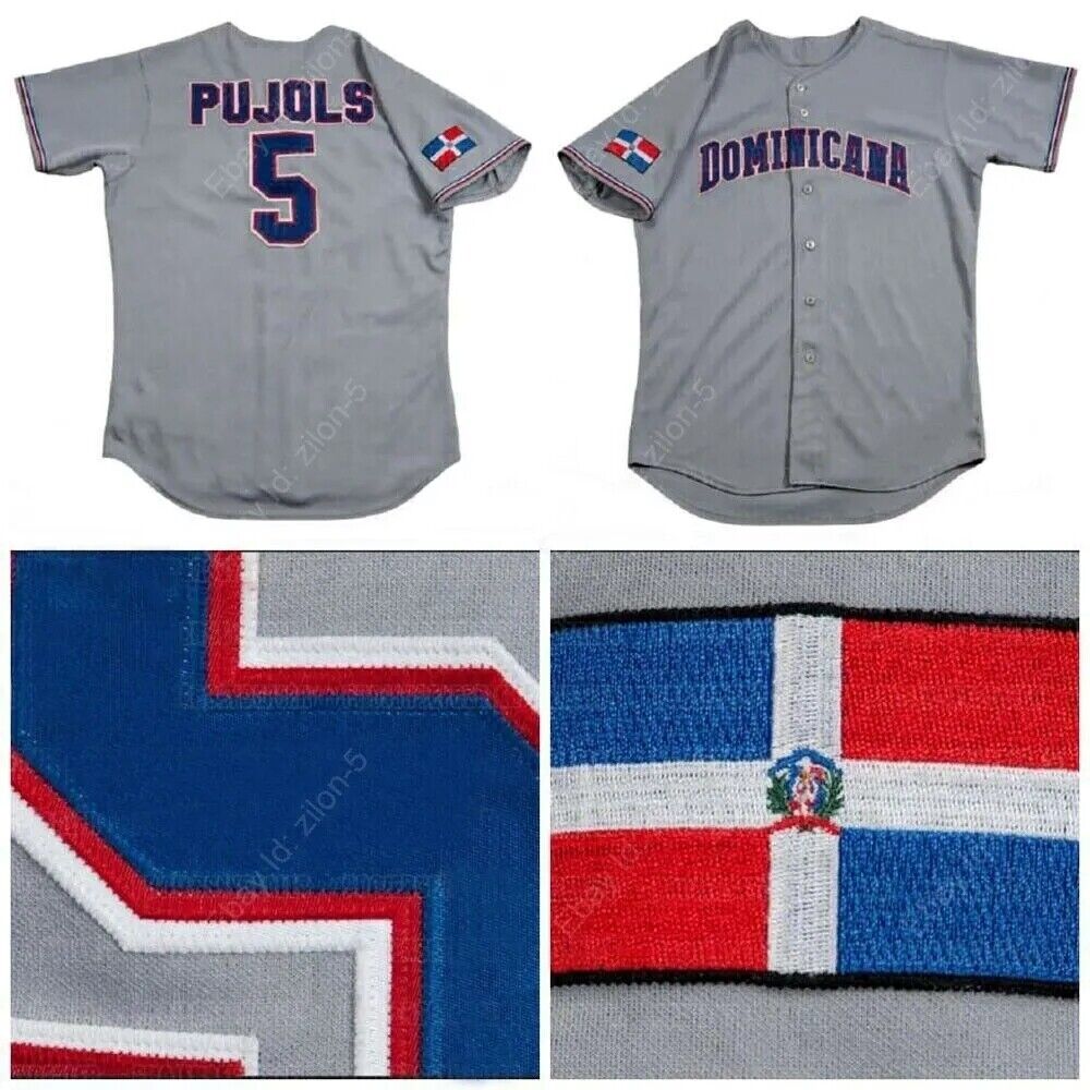2016 Albert Pujols #5 Team Dominican Baseball Jereys Men's /Youth S-6XL stitched