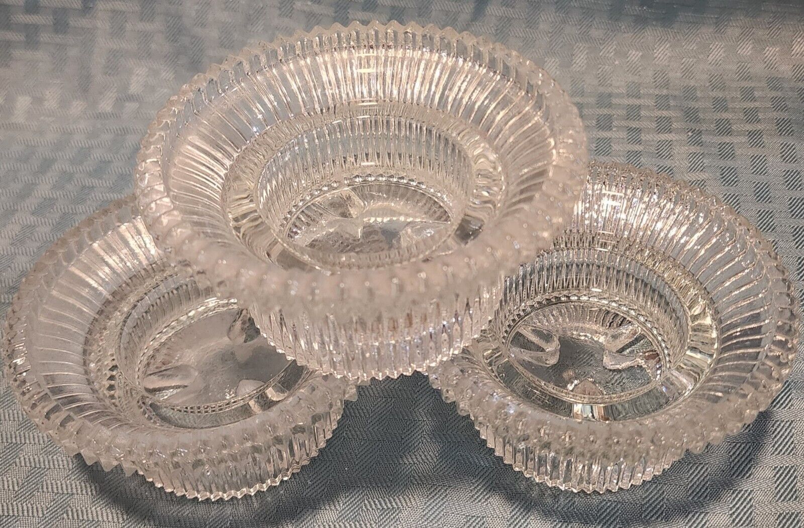 Lancaster Colony Co. Indiana Glass Vintage Candle Holders 