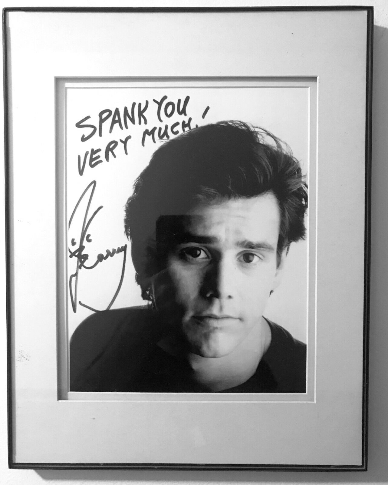 Jim Carry Autographed Celebrity Picture Framed