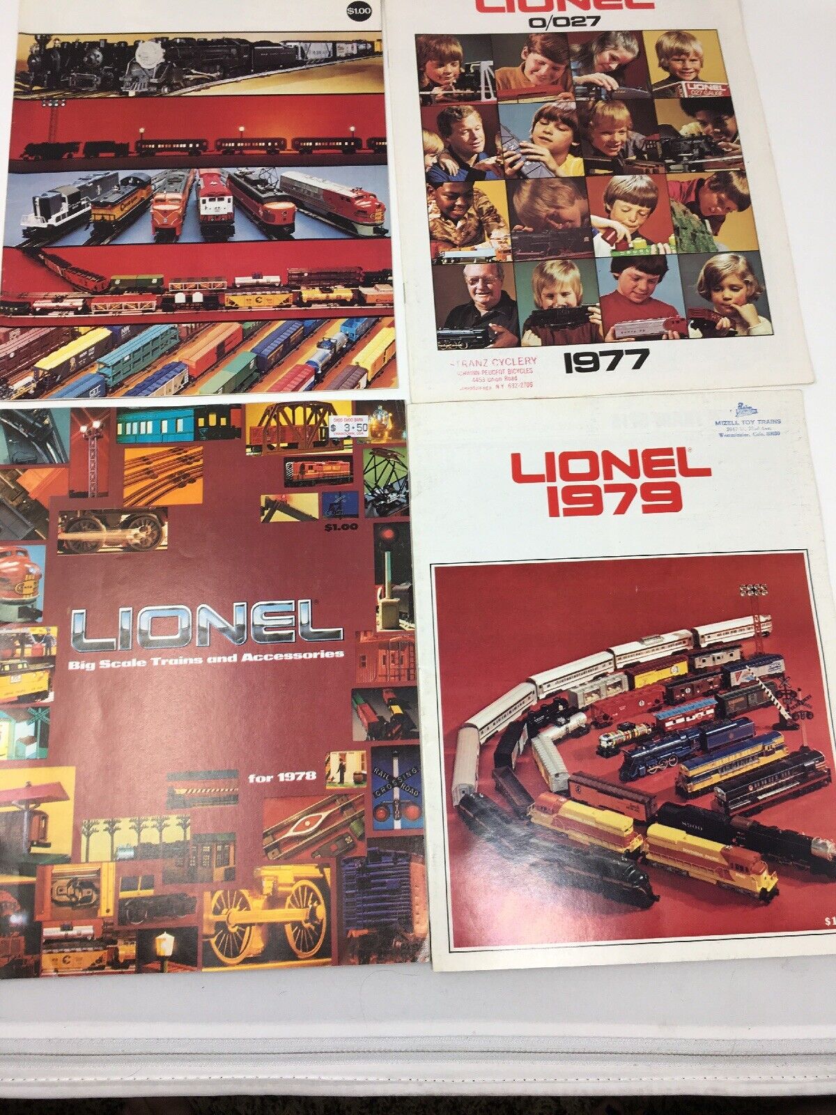 Lionel Trains Catalogs Lot of 4 1976 1977 1978 1979 Model Railroad