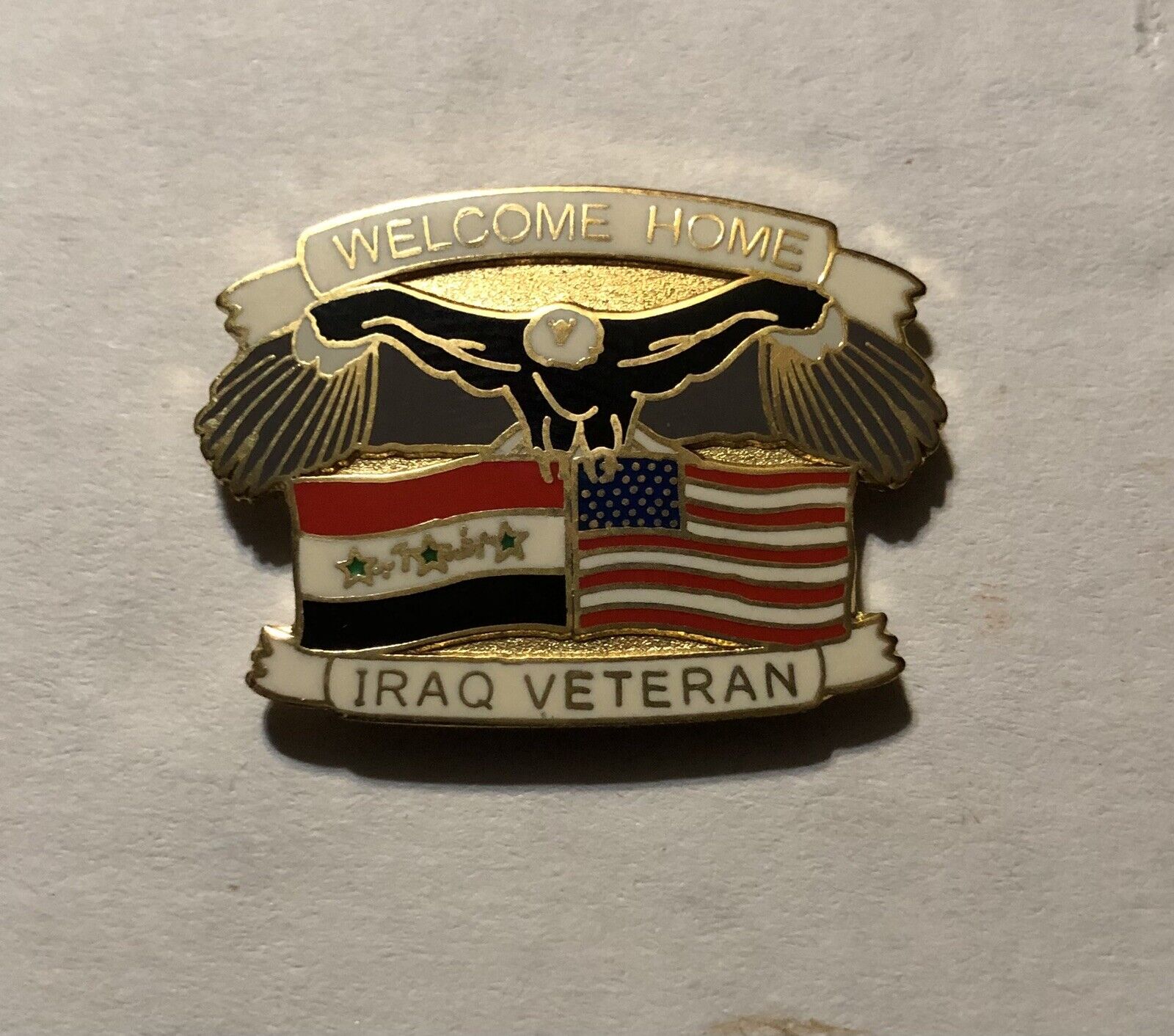WELCOME HOME IRAQ VETERAN Military Hat/Lapel Pin