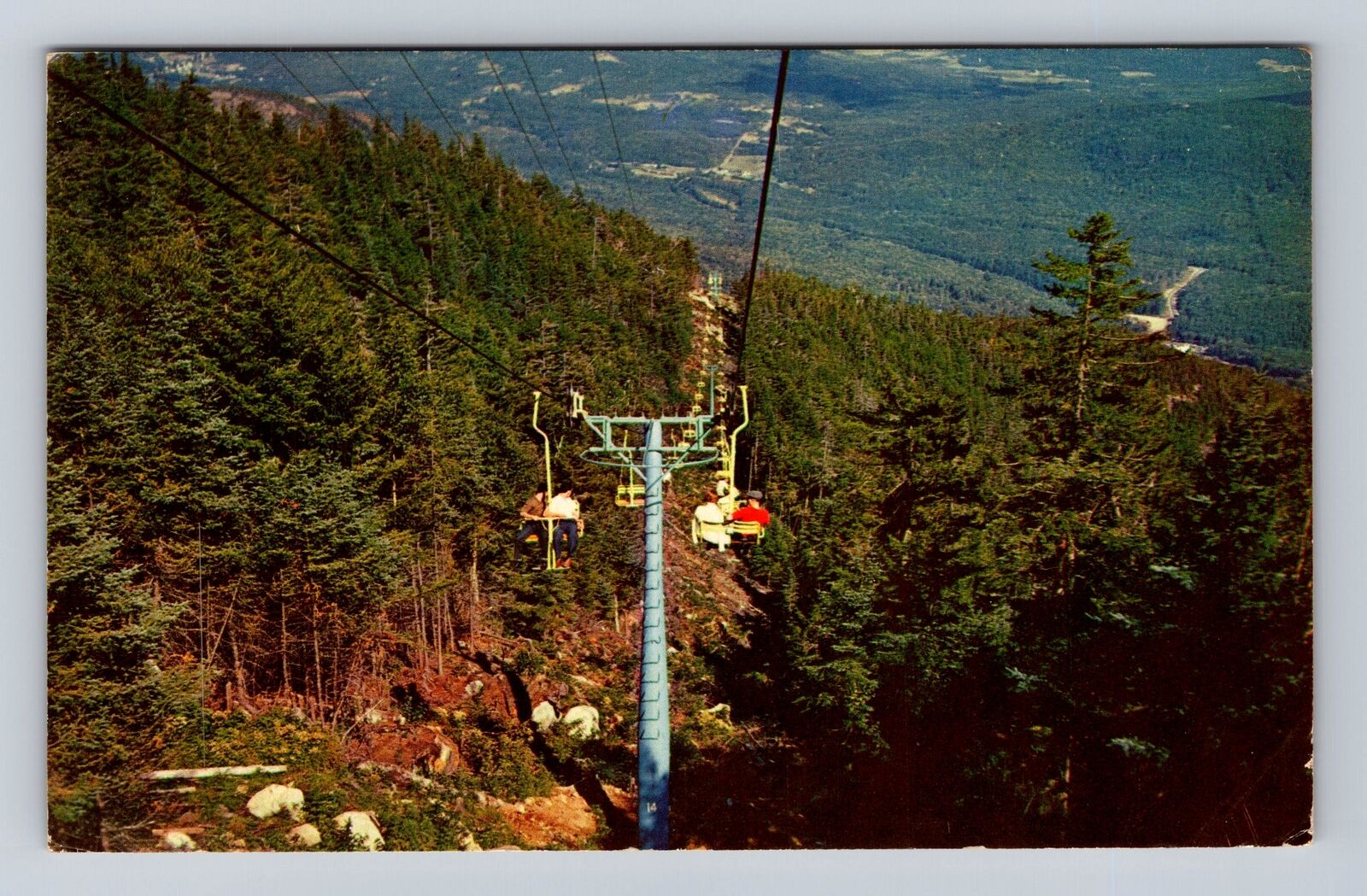 Adirondack Mountains NY-New York, Summer Whiteface, Vintage c1962 Postcard