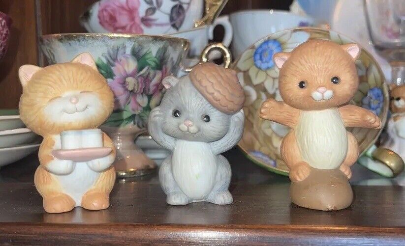 Vntg *ADORABLE* Avon “BestBuddies” Ceramic Figurines Cat Squirrel Chipmunk 1992