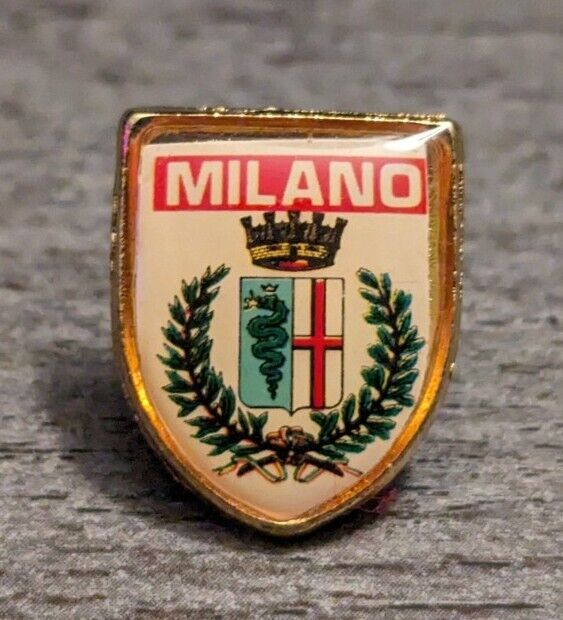 City Of Milano - Milan, Italy Coat Of Arms Crest Vintage Souvenir Lapel Pin