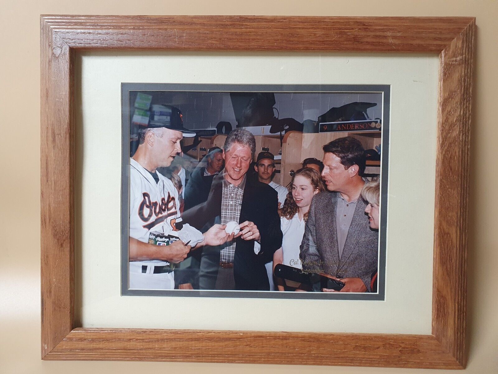 President Bill Clinton With Cal Ripken Jr., Game 2131/ Photo September 6, 1995