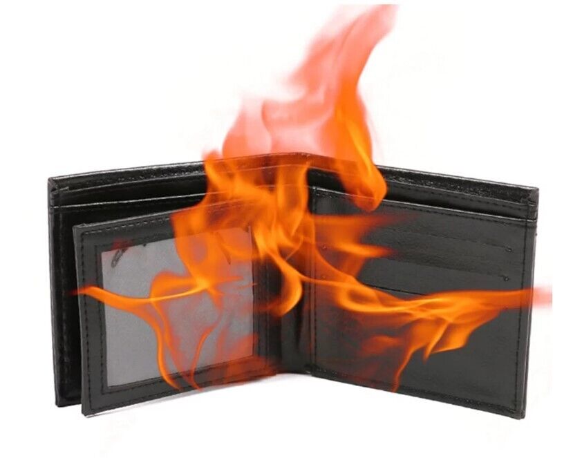 Novelty Magical Trick Flame Fire Wallet Big Flame Magician Trick Wallet Stage