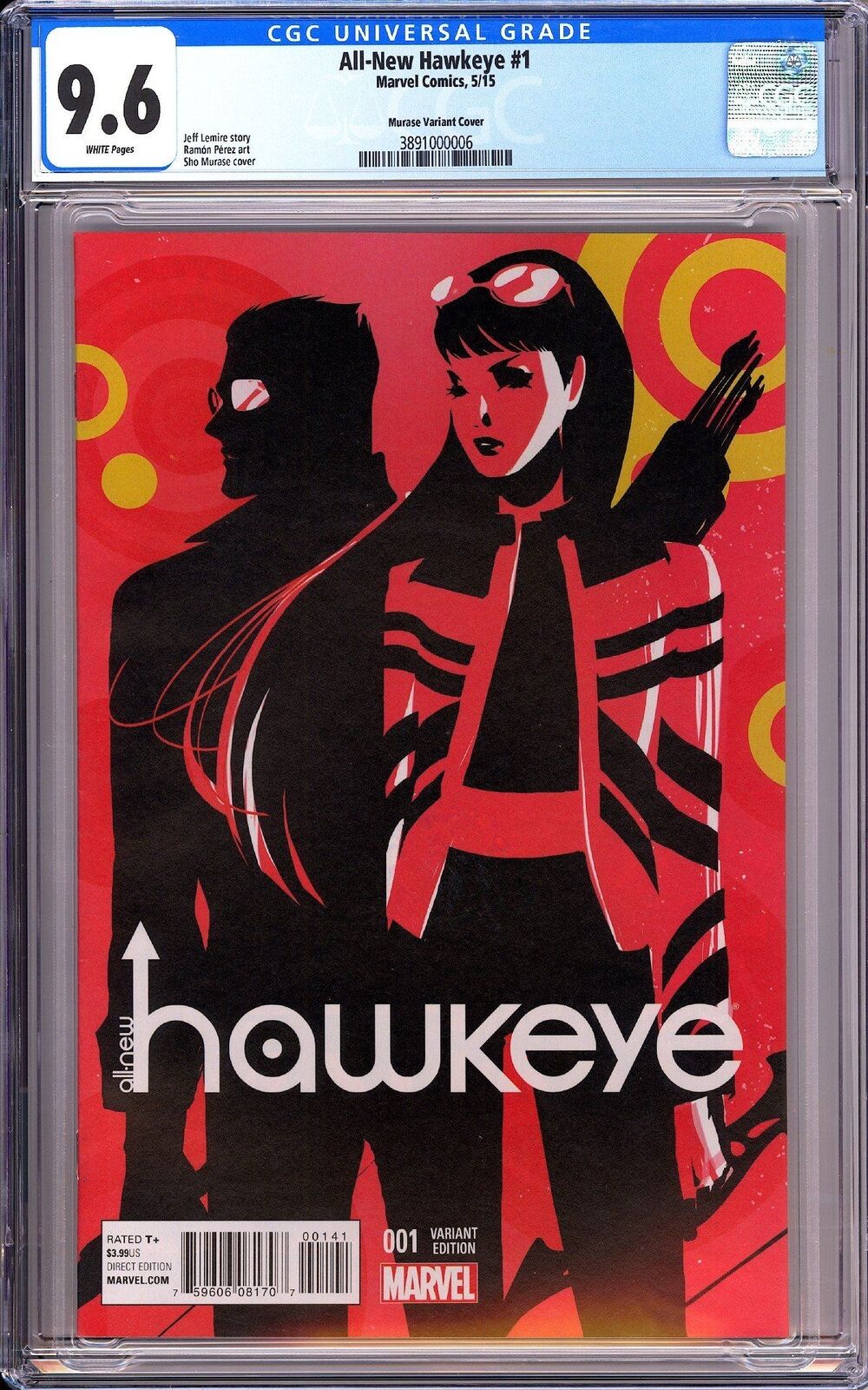 All-New Hawkeye #1 CGC 9.6 2015 3891000006 Kate Bishop Murase Variant Disney TV