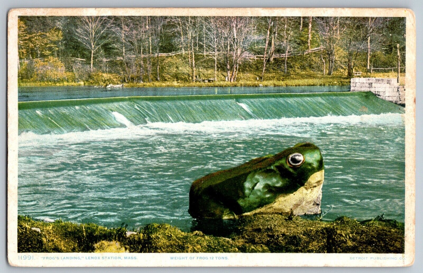 Lenox Station, Massachusetts - Frogs Landing 12 Tons Weight - Vintage Postcard