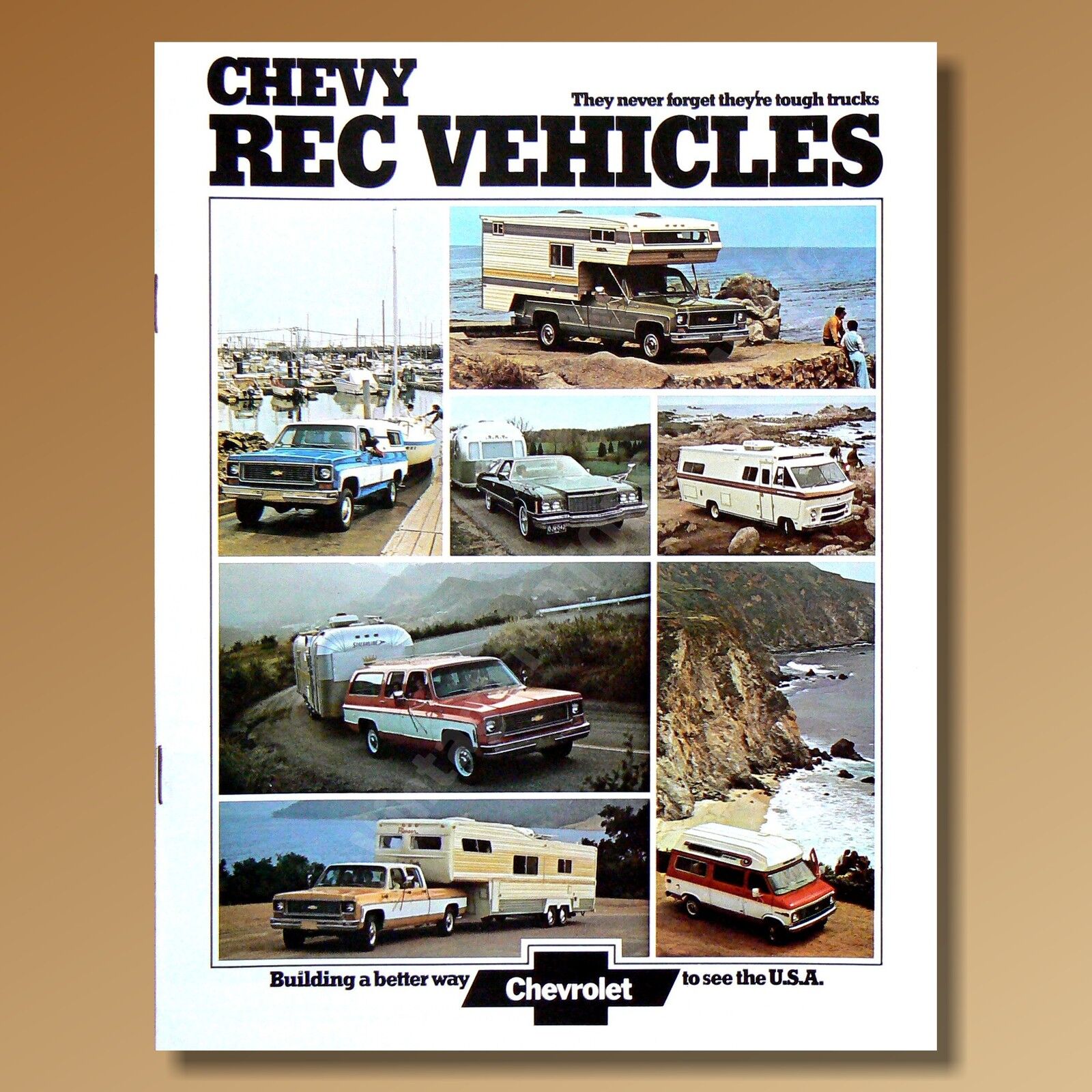 Mint UNCIRCULATED 1974 Chevrolet Recreational Vehicles Brochure Van Camper 2683