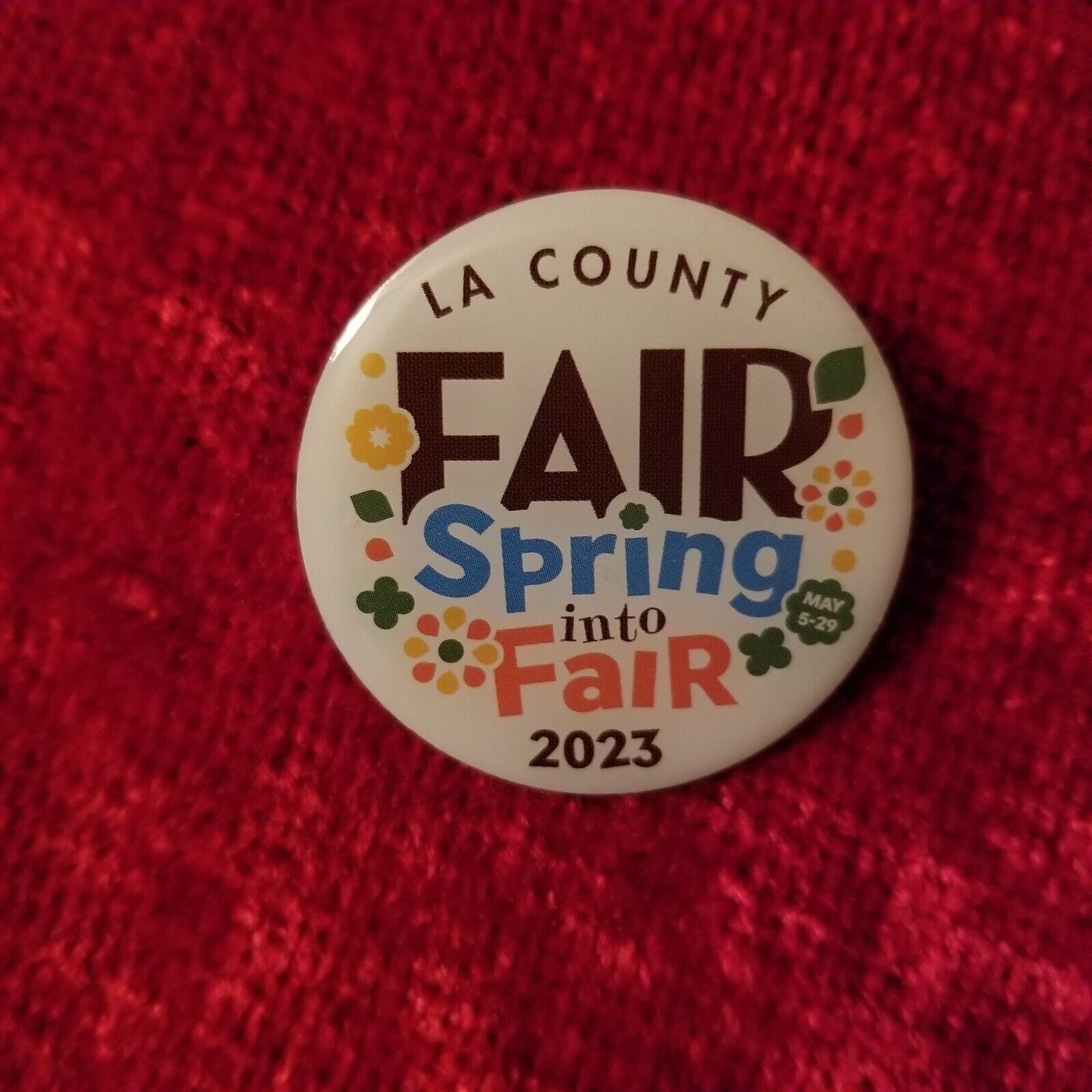 LA Los Angeles County Fair 2023 Spring into Fair Pin - New