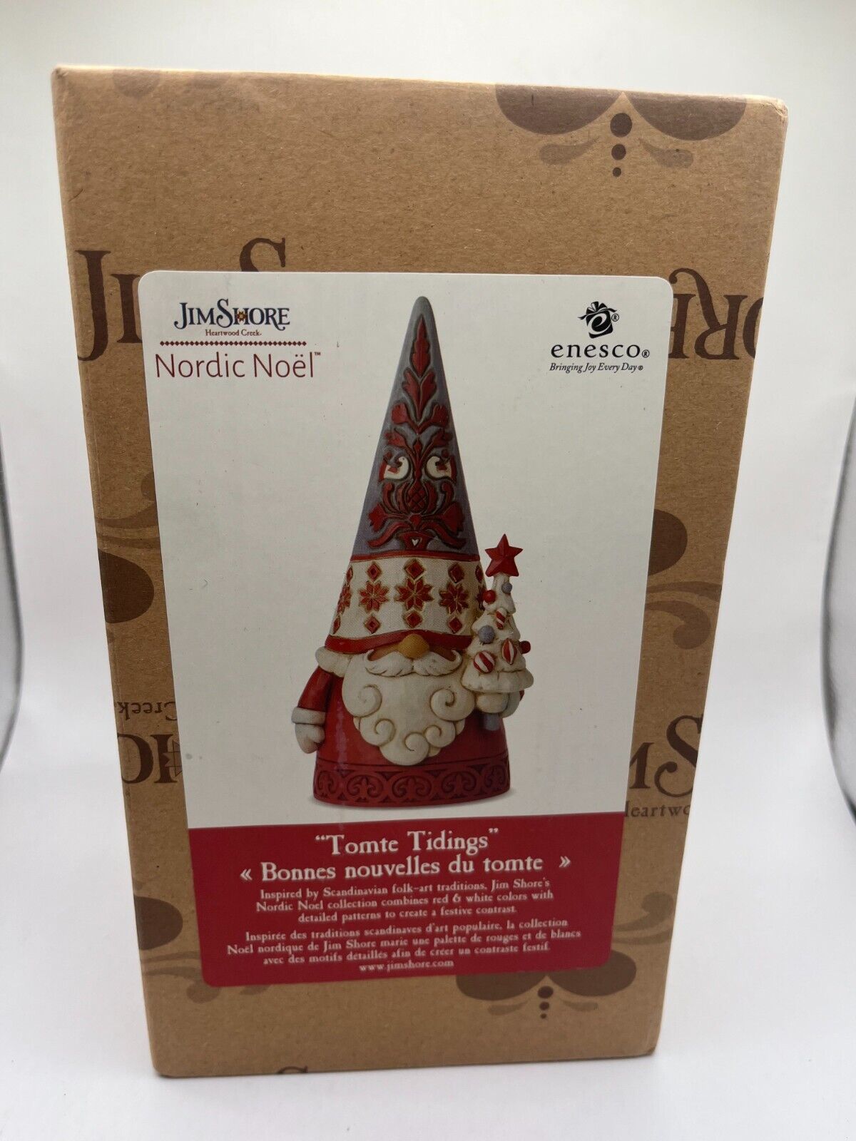 JIM SHORE HEARTWOOD CREEK NORDIC GNOME WITH CHRISTMAS TREE 6009499
