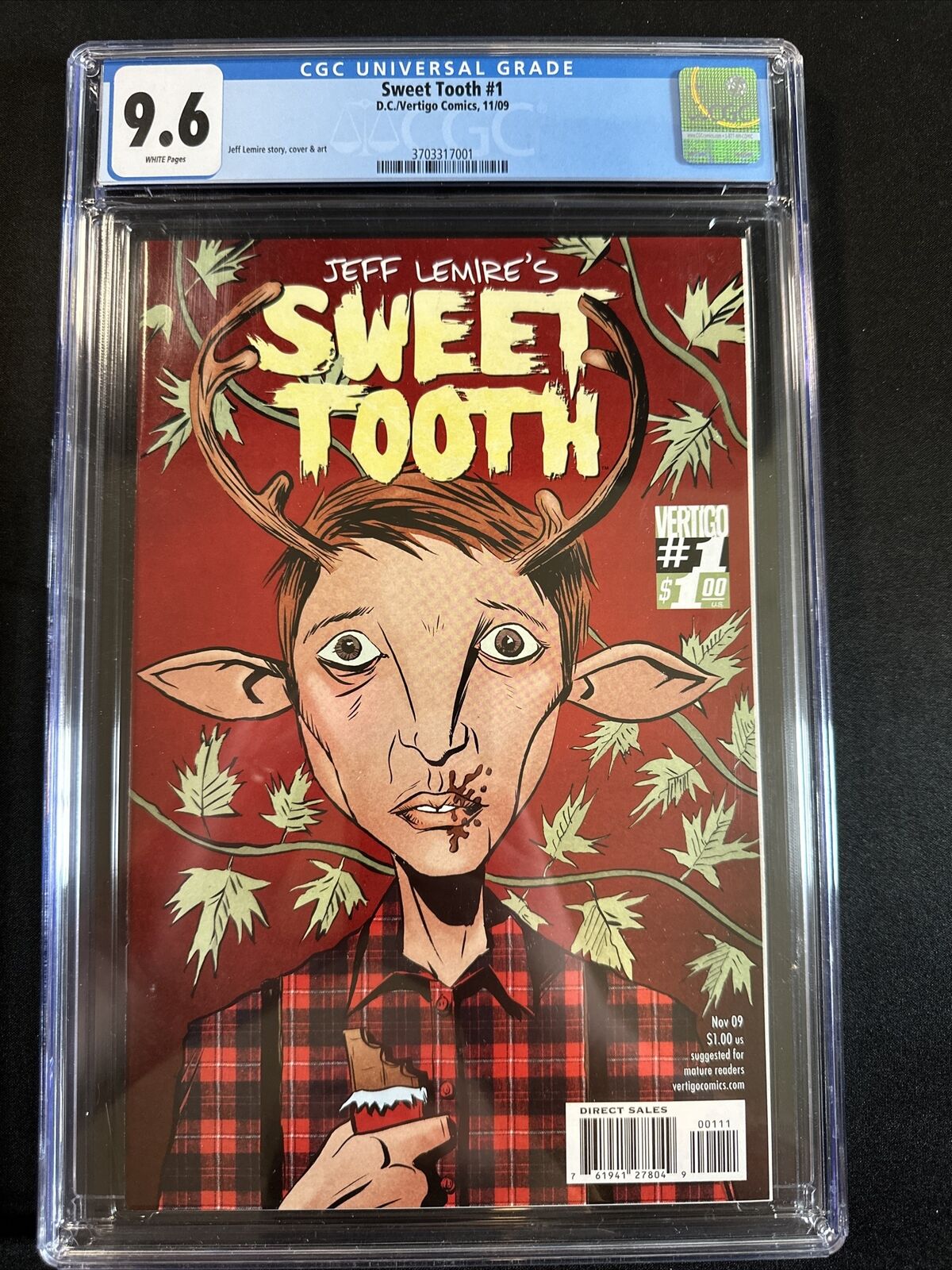 Sweet Tooth #1 CGC 9.6 White Pages 1st Print Jeff Lemire Netflix DC Vertigo 2009