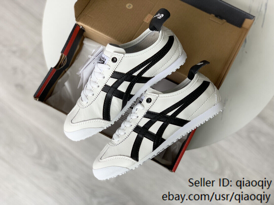 Onitsuka Tiger MEXICO 66 Classic Unisex Shoes White/Black Vintage Sneakers New