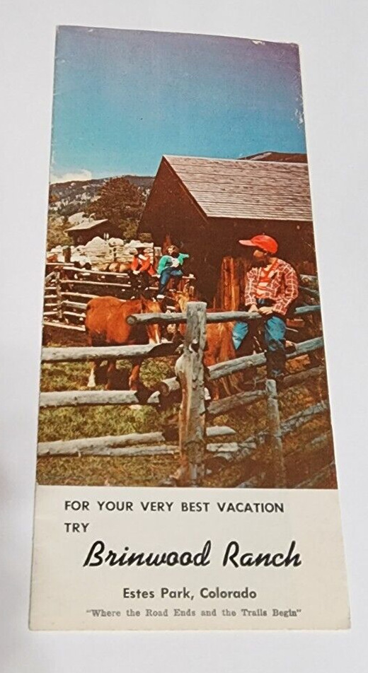 Brinwood Ranch Estes Park Colorado Rockies Vintage 1958 News Brochure Vacation