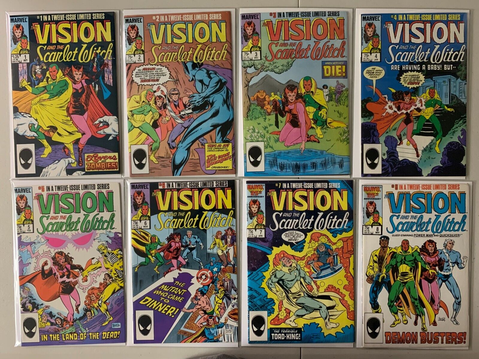 Vision and the Scarlet Witch run #1-12 direct 2nd series 11 diff avg 8.0 (1985)