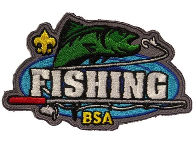 Boy Cub Scouts of America BSA 3 inch FISHING Activity Patches Derby Day NEW