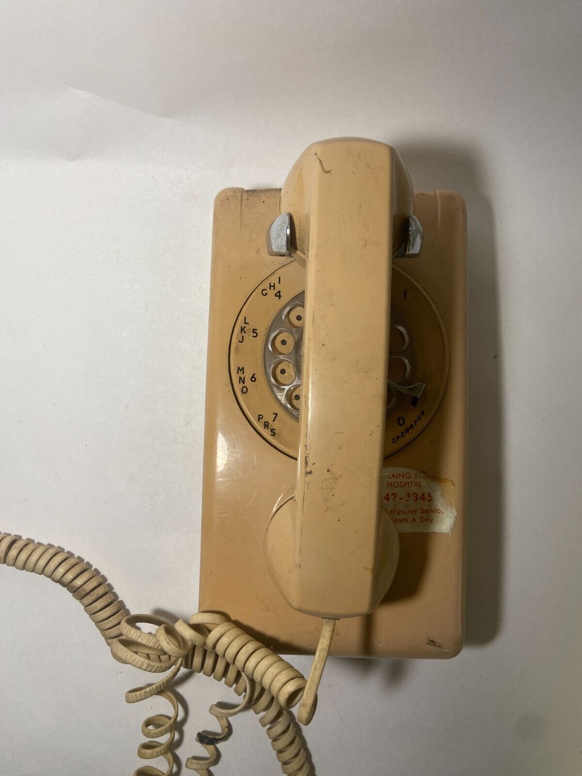 Vintage Stromberg-Carlson Wall Mount Rotary Dial Telephone, DOES NOT TURN WELL
