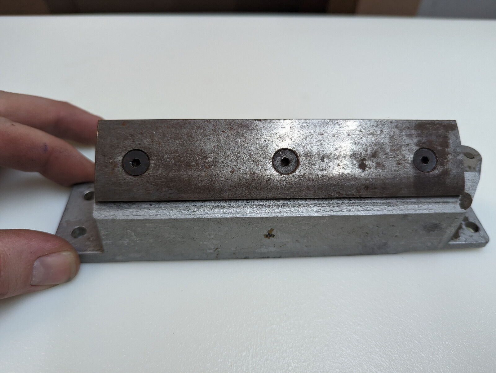 Vintage Unknown Mystery Metal Part Machine Door Plate Steel Aluminum Tool