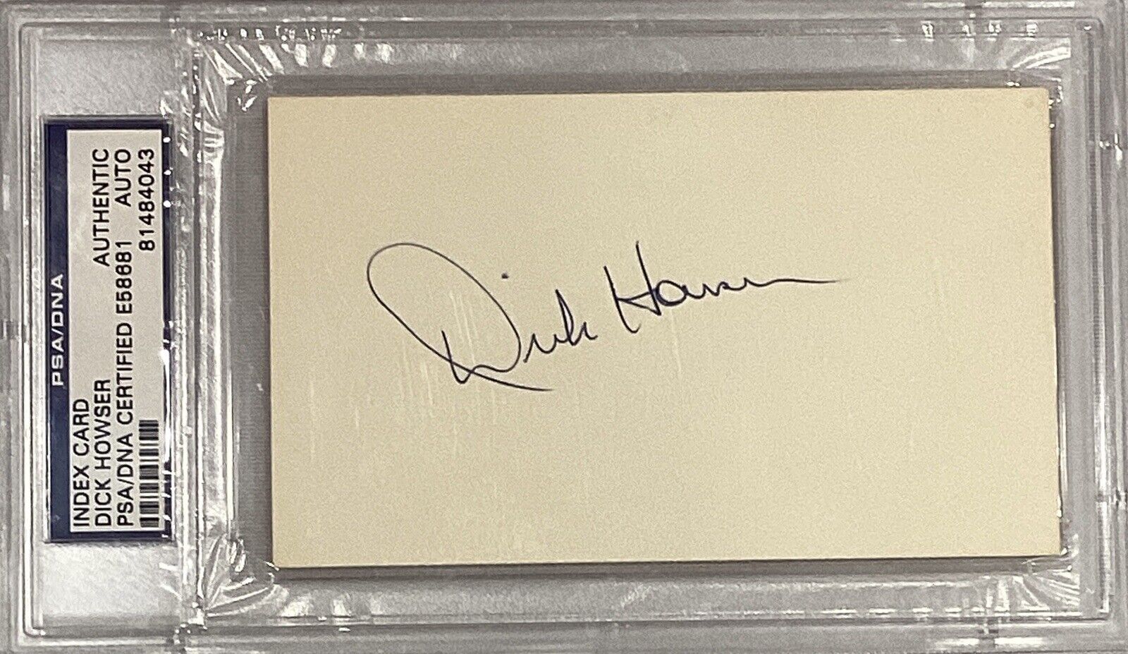 Dick Howser - Signed / Auto / Autographed Cut - Slabbed PSA / DNA -Yanks, Royals