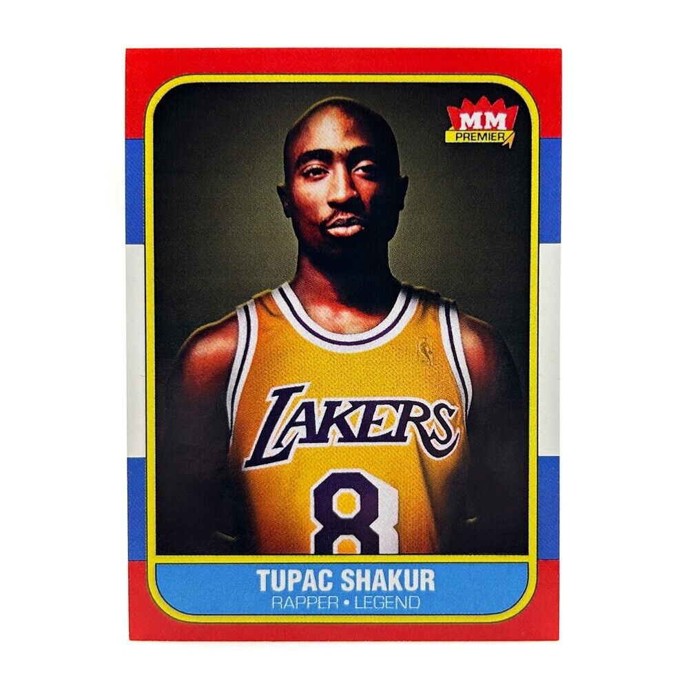 2PAC Tupac Shakur Hip-Hop Trading Card 1986 NBA Fleer Style Kobe Design