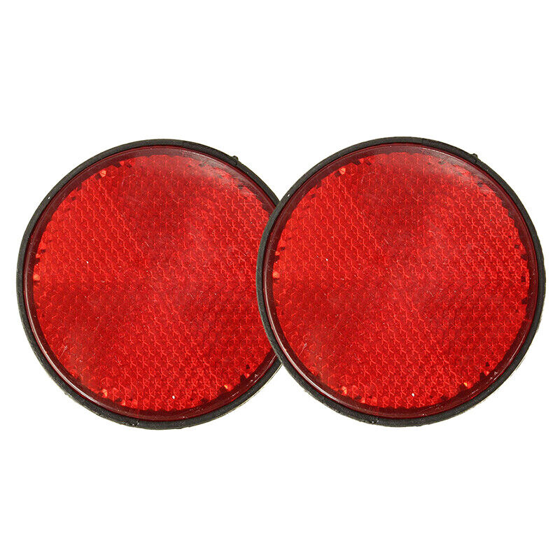 2pcs Round Red Reflector Universal For Motorcycle ATV 5.6*0.8cm Y3B3