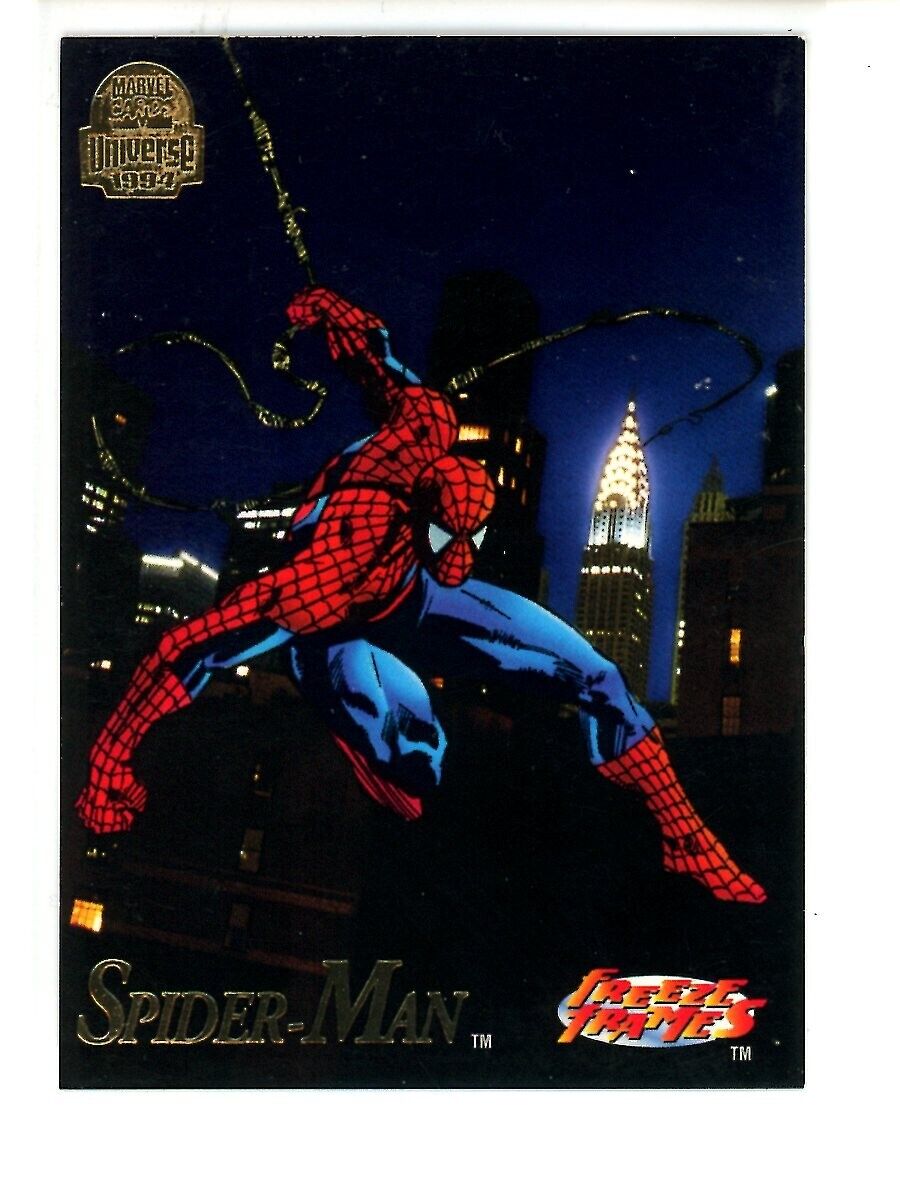 1994 Fleer Marvel Universe Series V Freeze-Frames Spider-Man #1 04xs