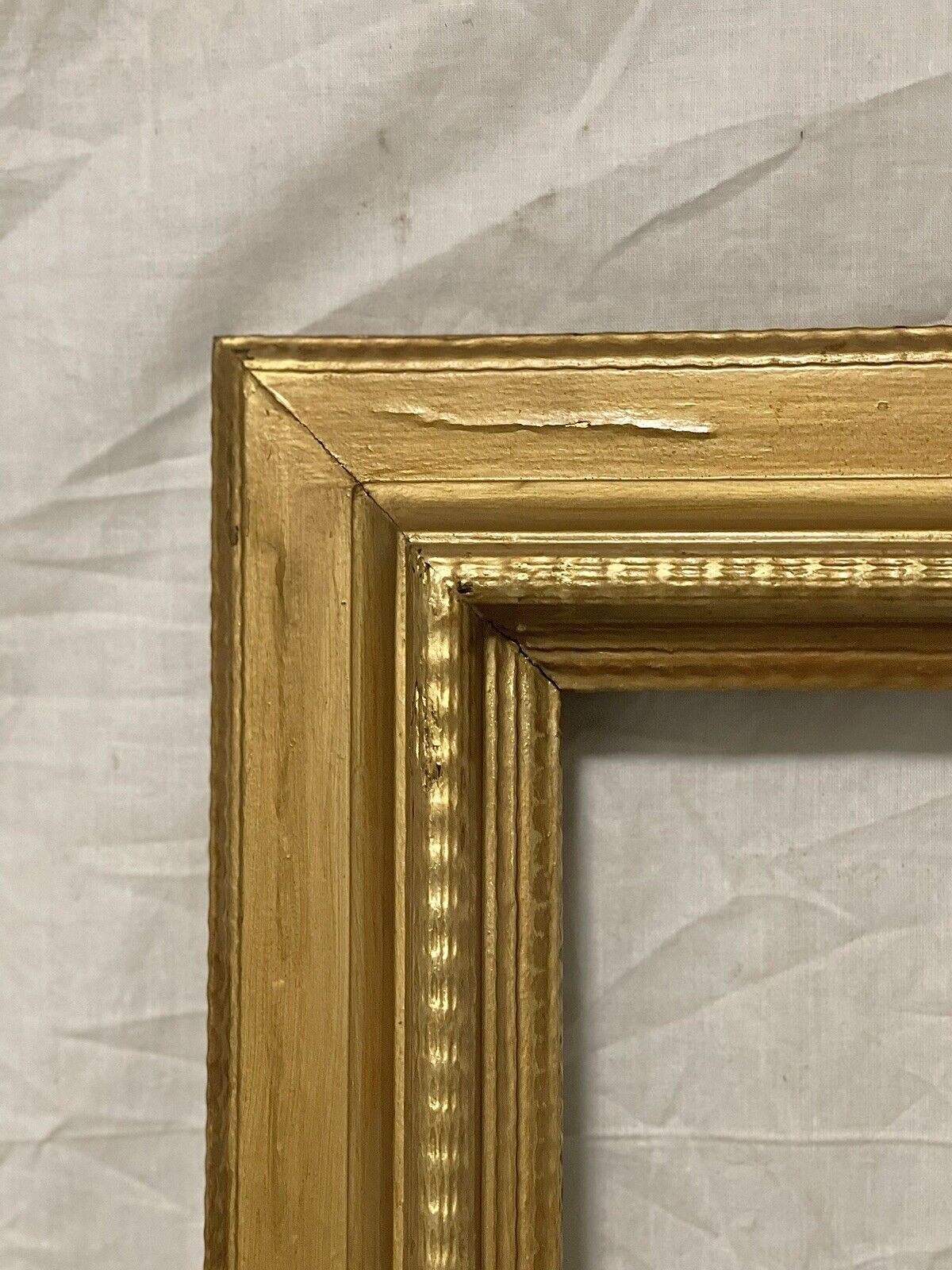 ANTIQUE FITs 12”x16” GOLD GILT AMERICAN VICTORIAN RIPPLE PICTURE FRAME AAFA