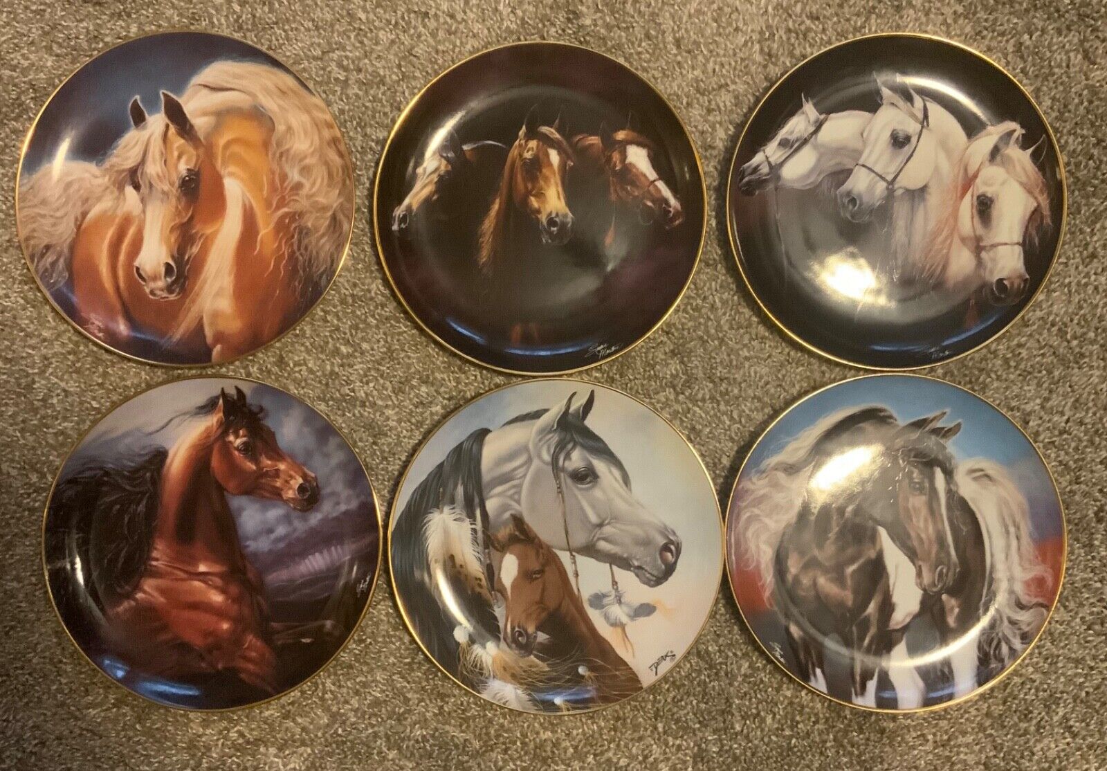 The Danbury Mint Arabian Horse Plates Susie Morton Noble and Free & Derk Hansen 