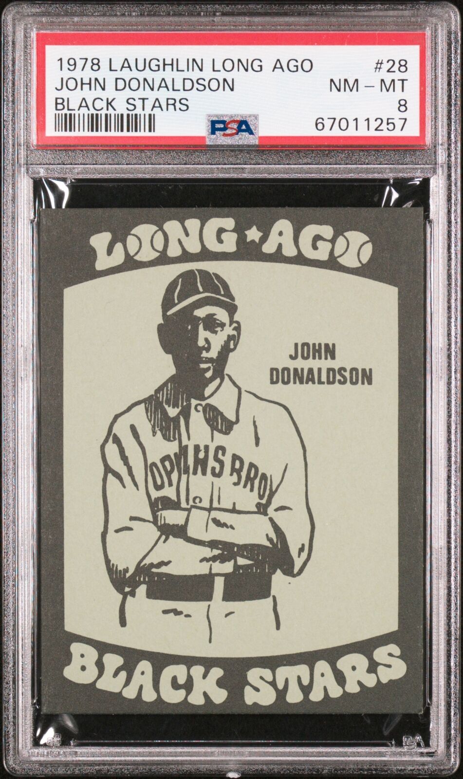 1978 Laughlin Long Ago Black Stars John Donaldson #28 PSA 8