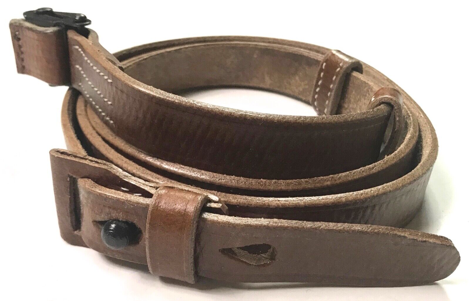 WWII GERMAN K98 98K RIFLE LEATHER RIFLE CARRY SLING-BROWN LEATHER