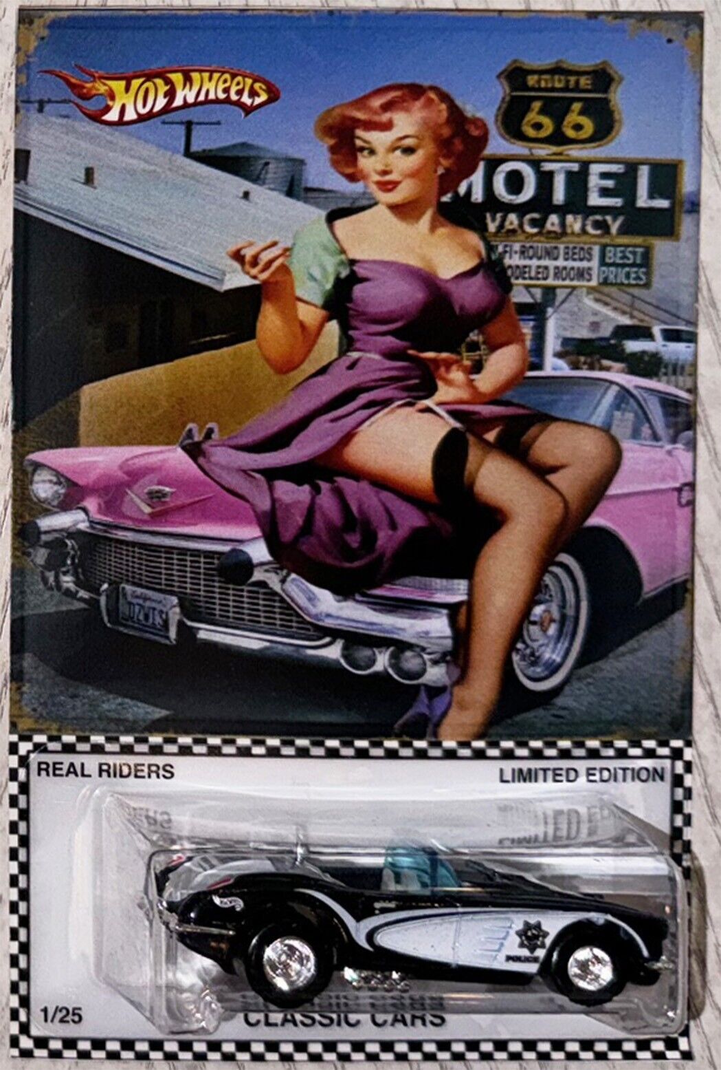 '58 Corvette Chevy Custom Hot Wheels Las Vegas NV Police Dept. Route 66 Series