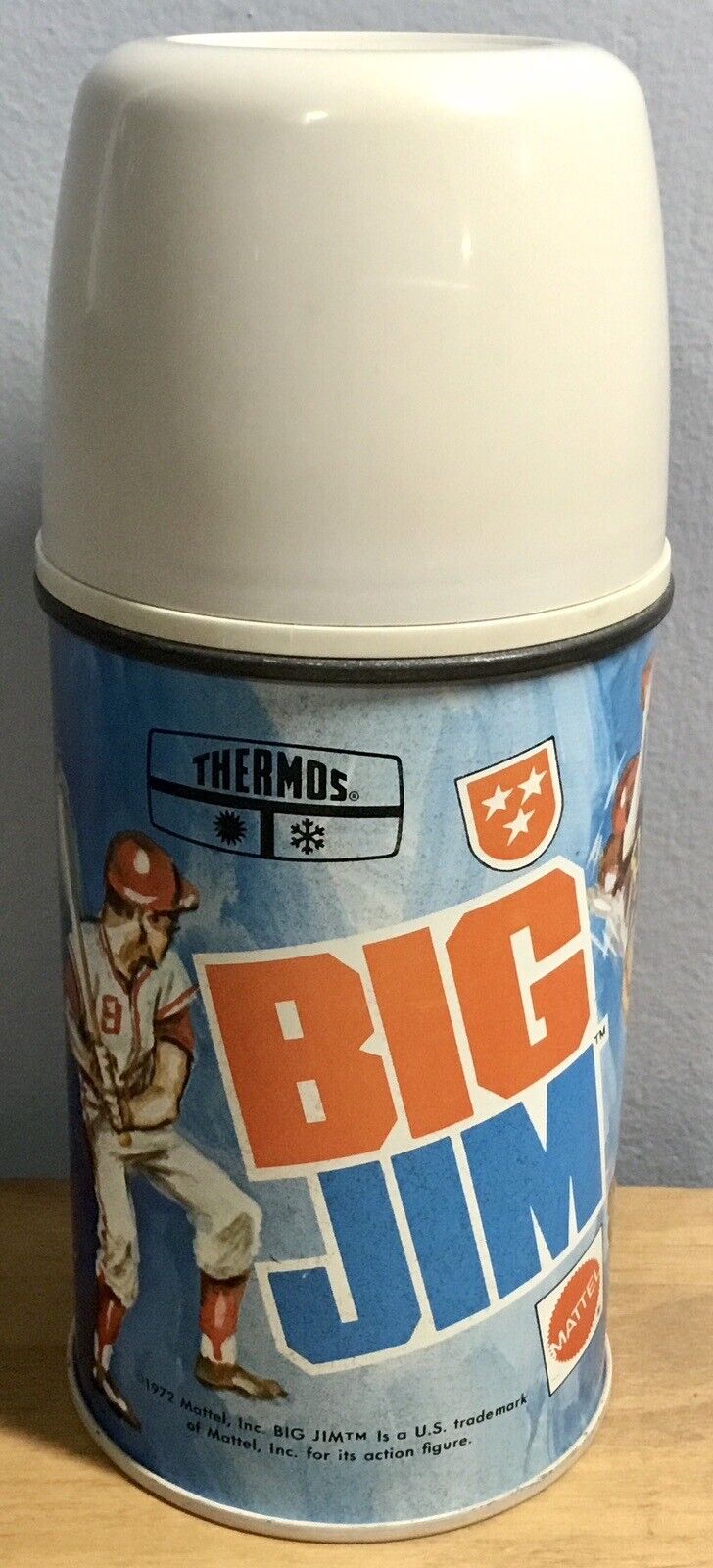 1972 Mattel Big Jim Metal Thermos