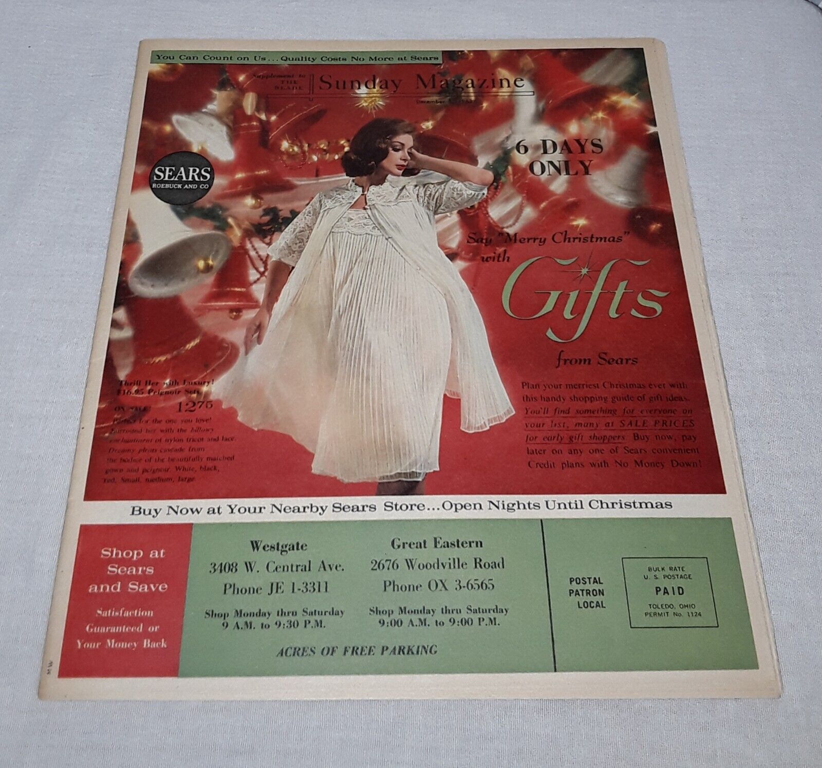 1963 SEARS CHRISTMAS SHOPPING GUIDE WISH BOOK CATALOG NEWSPAPER FLYER CIRCULAR