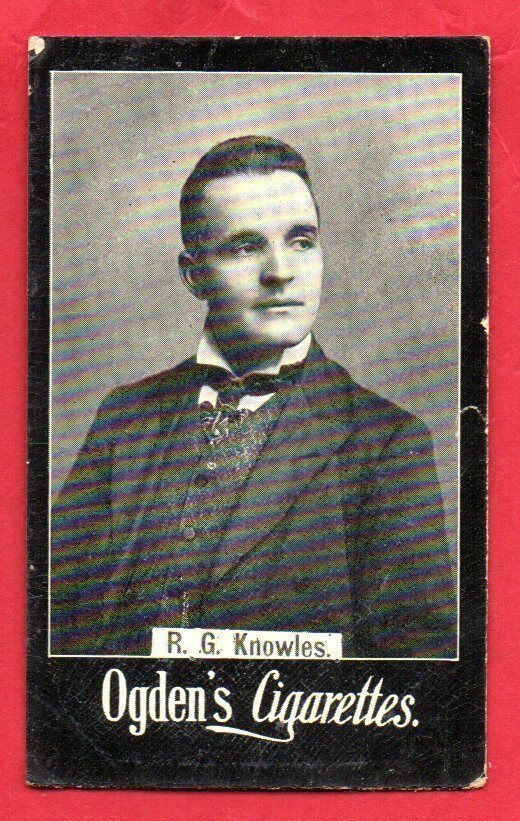 R. G. KNOWLES c1890's early 1900's OGDEN'S CIGARETTES tobacco CARD