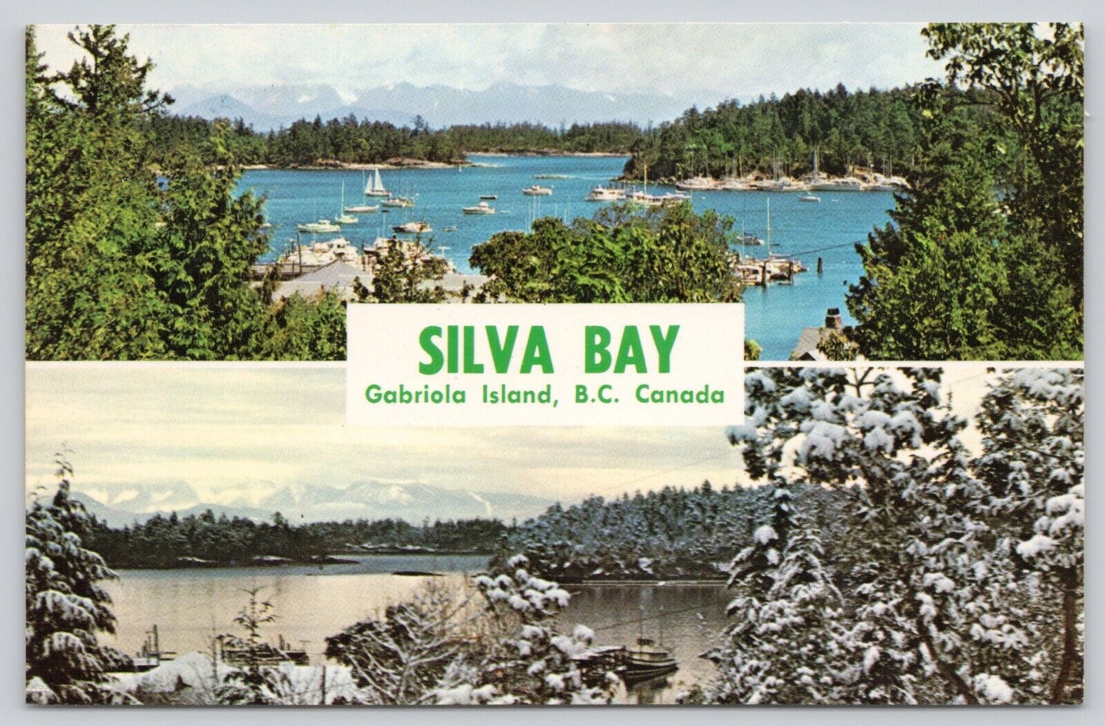 Postcard Silva Bay Gabriela Island, B. C. Canada (955)