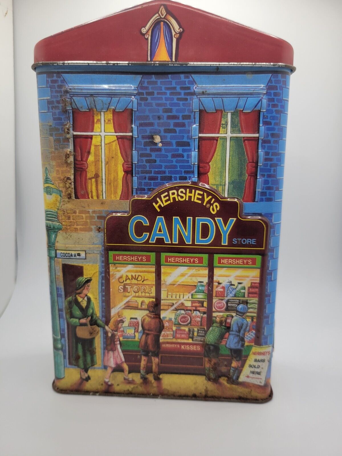 Hershey Village Series Canister #1 Candy Store 2000 by Hershey Foods Candy Tin