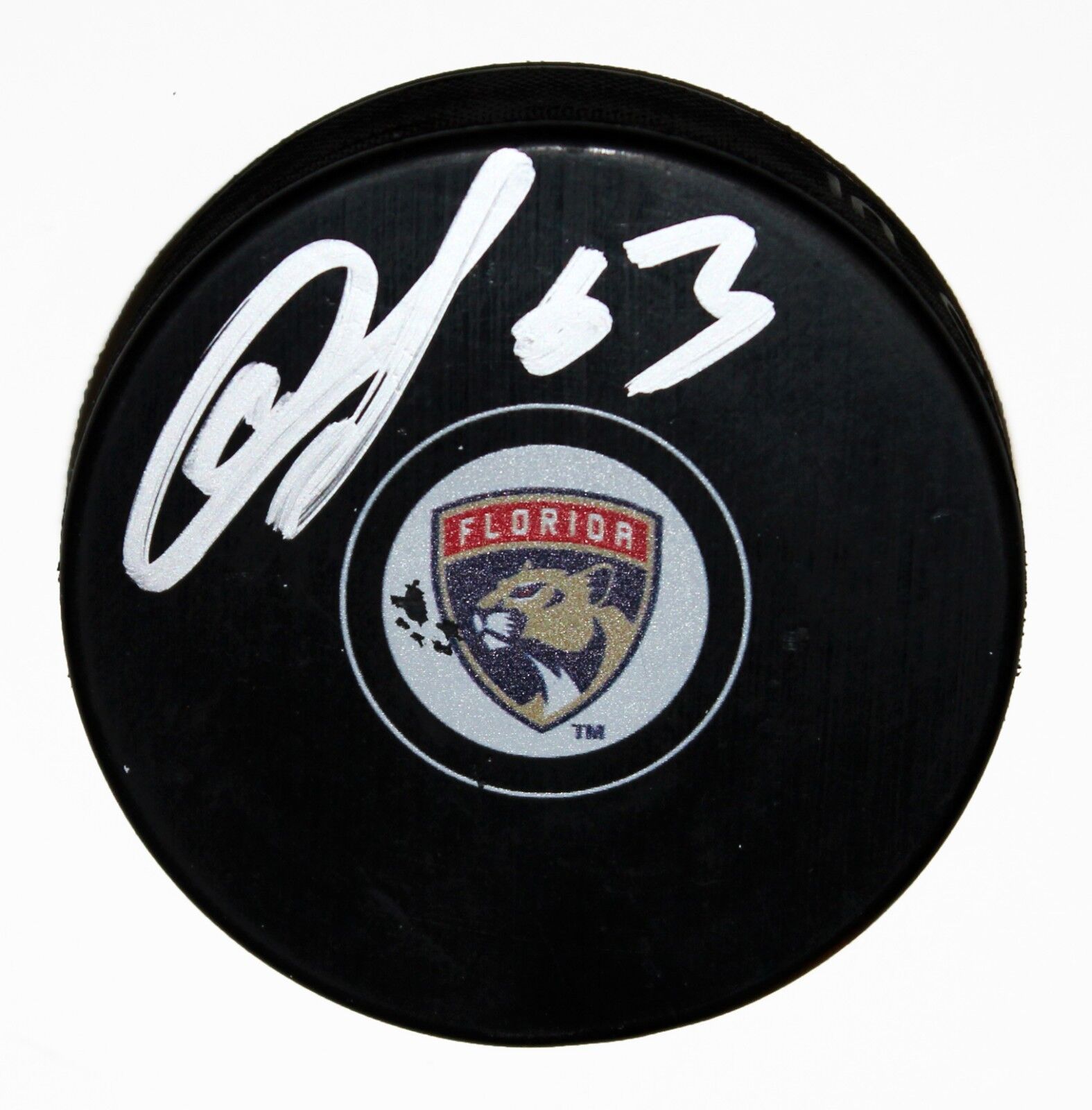EVGENII DADONOV SIGNED FLORIDA PANTHERS Puck ROOKIE STAR RUSSIA AUTOGRAPHED +COA