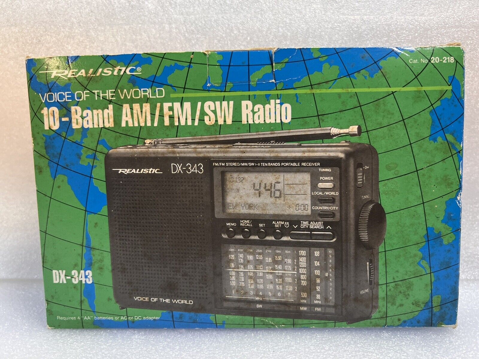 Brand New Realistic DX-343 VOICE OF THE WORLD 10-BAND AM/FM/SW RADIO 20-218
