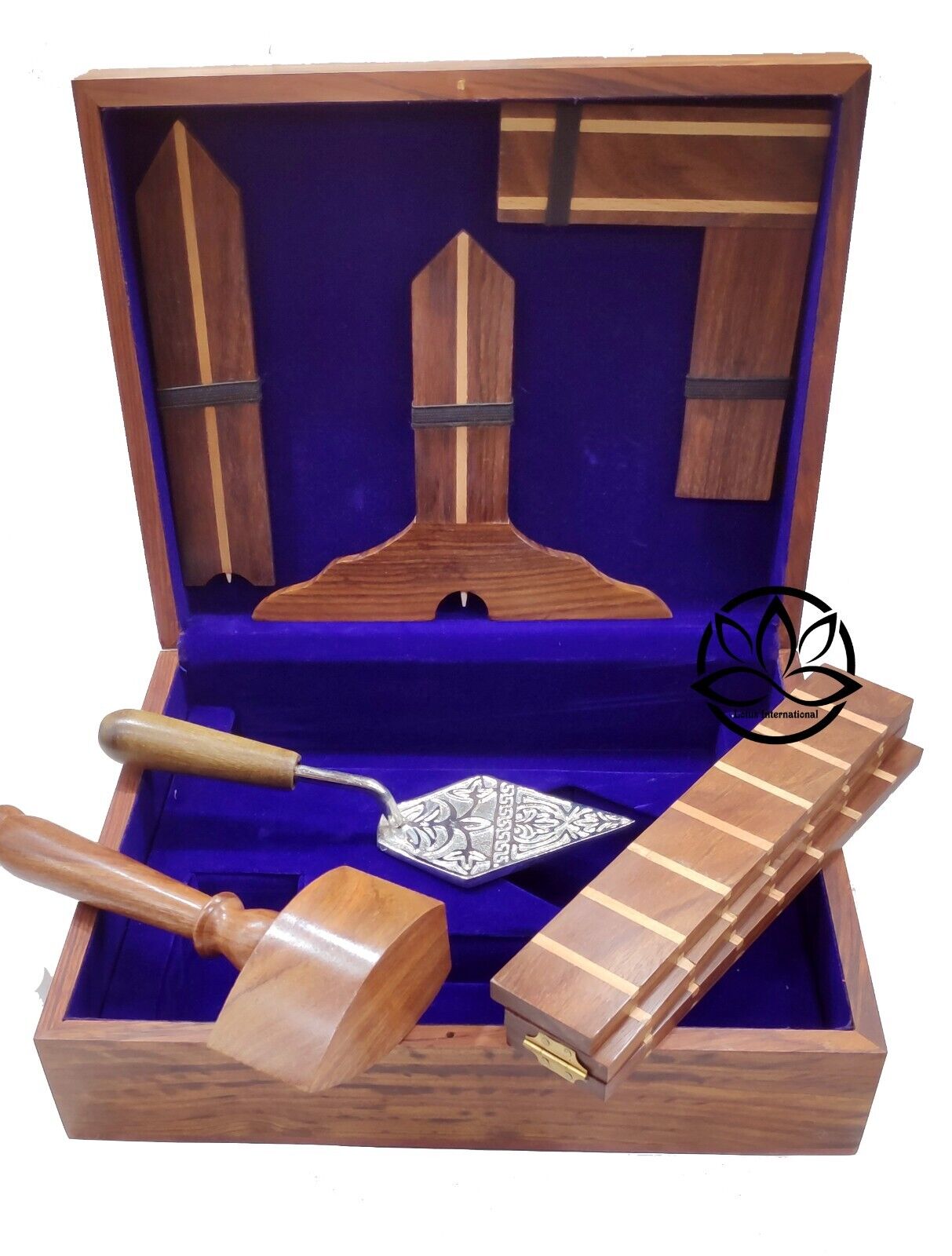 Wooden Plumb Square And Rule Handcrafted Wooden Masonic working Tools set