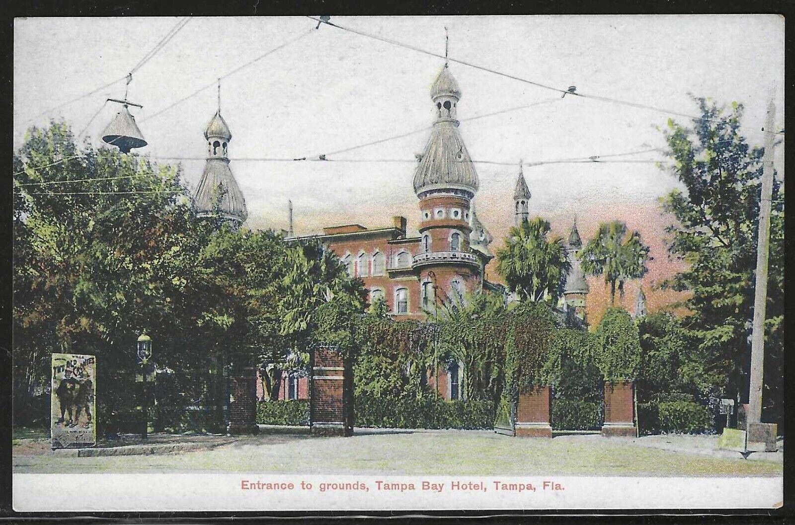 Entrance to Grounds, Tampa Bay Hotel, Tampa, Florida, Early Postcard, Unused