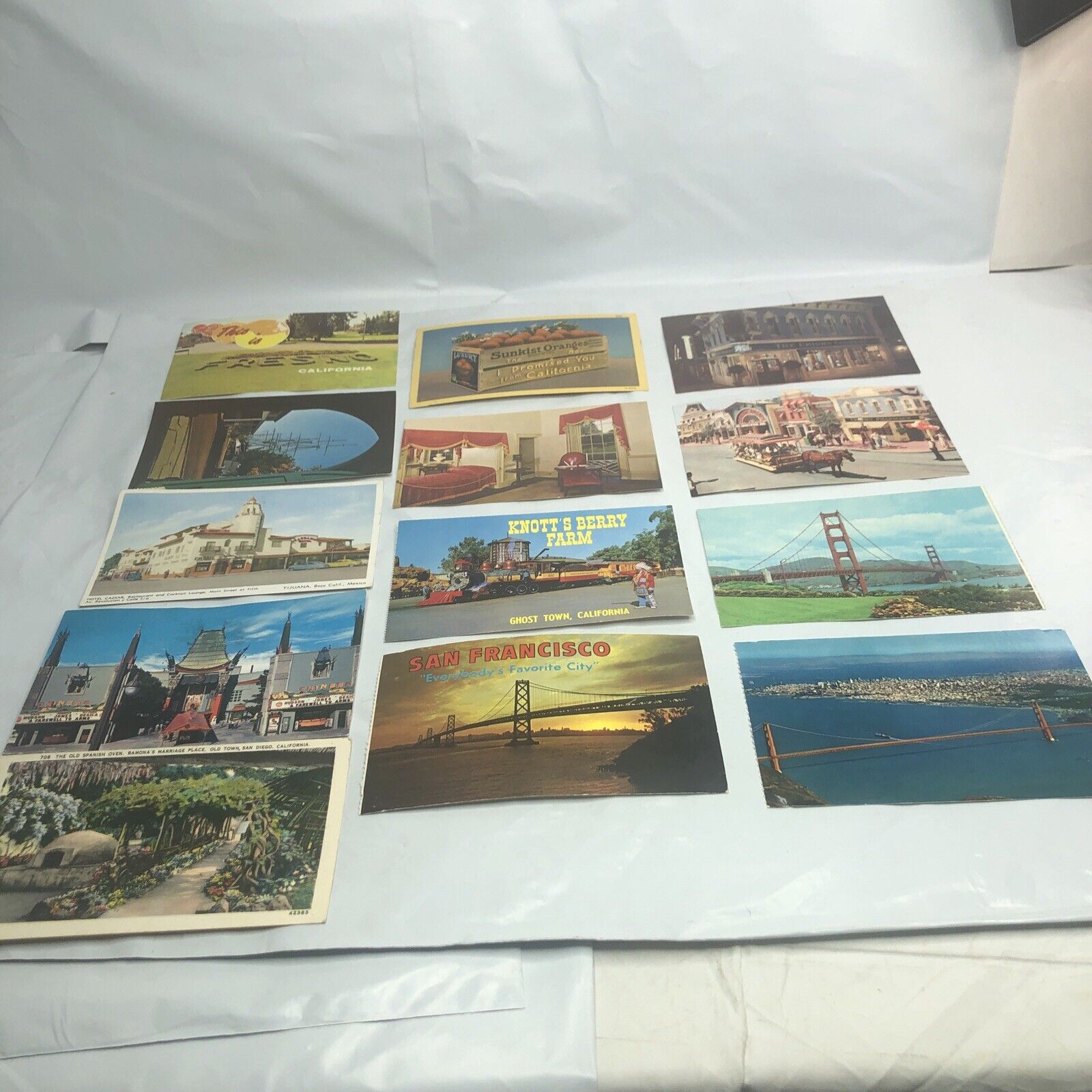 Vintage CALIFORNIA Beautiful City’s 12Postcards 1940\'s 50\'s Posted & Unposted